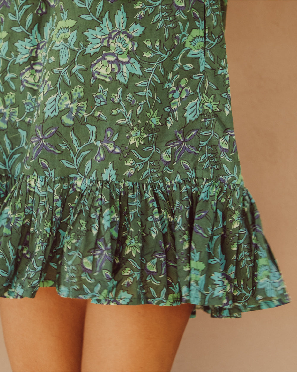 VESTIDO LAYLA GREEN FLOWERS