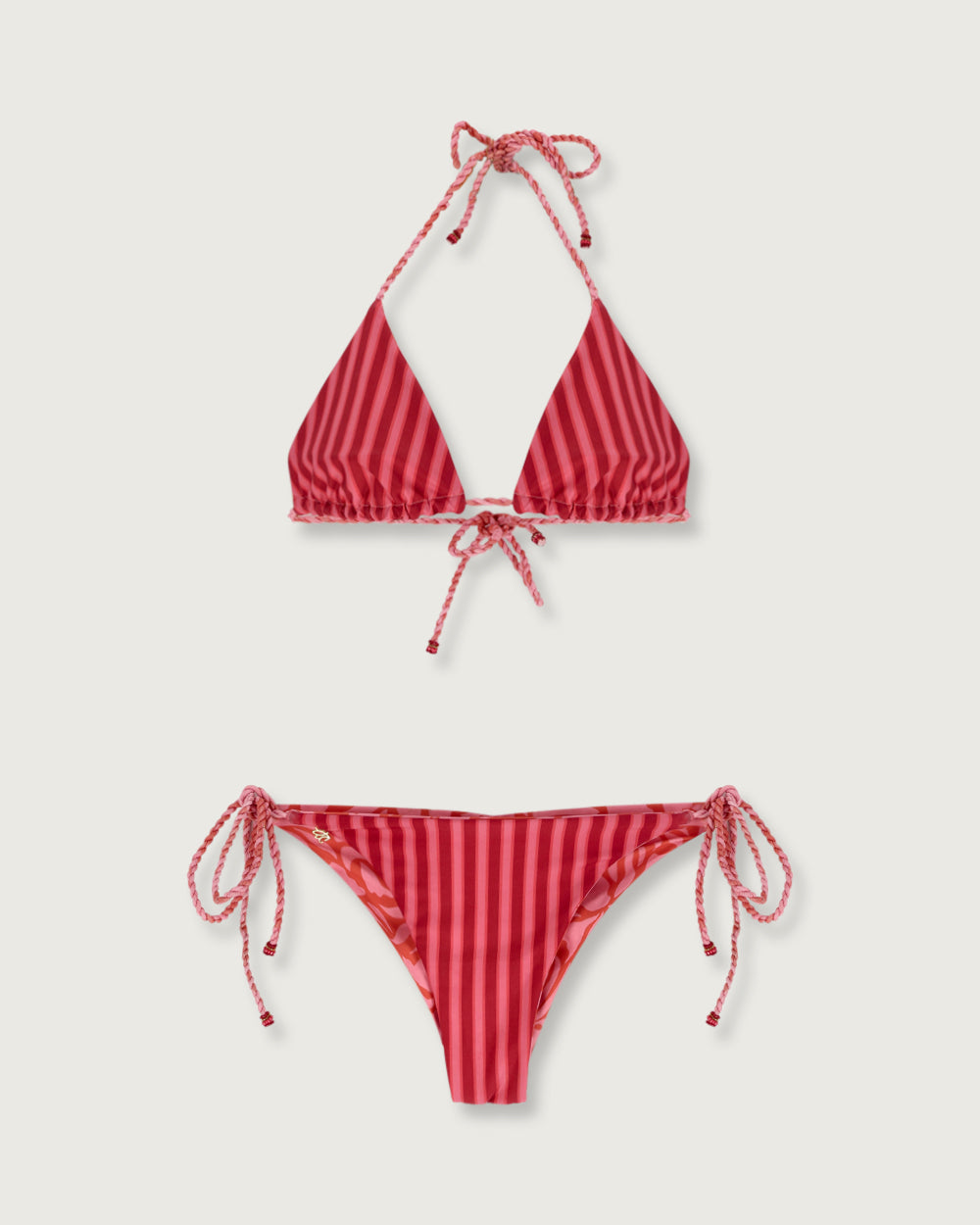 BIKINI SALINA RAYAS ROJO FUCSIA