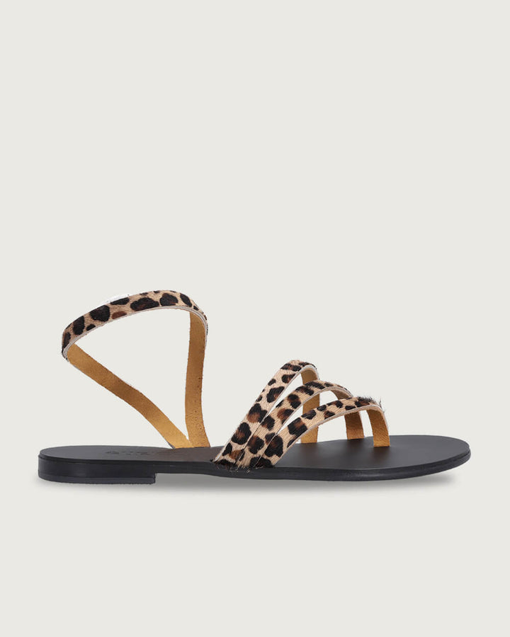 SANDALIA PAROS BLACK LEOPARDO