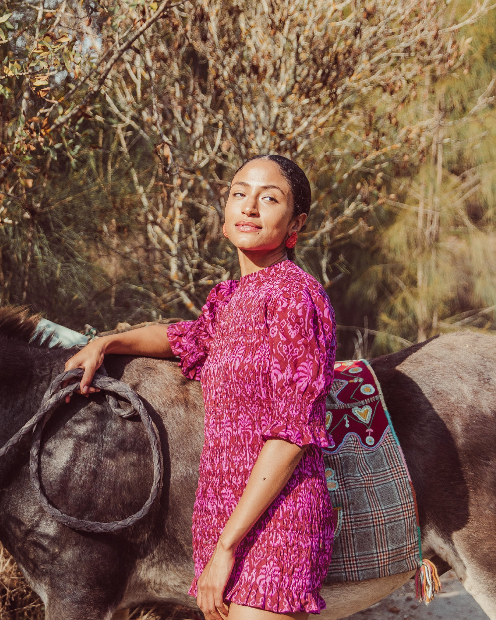 VESTIDO DALIA PINK PALM