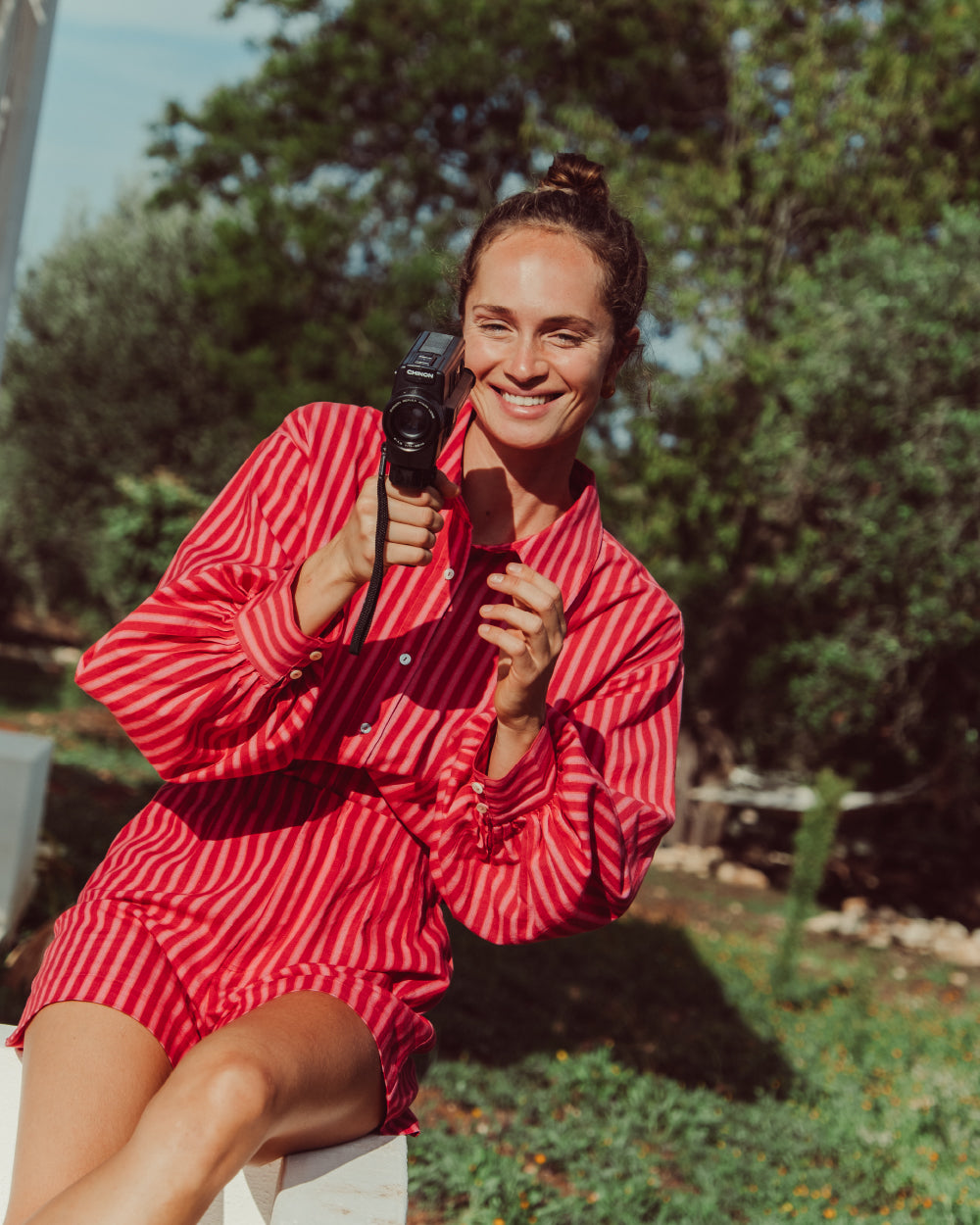 BLUSA BARI ROJO FUCSIA