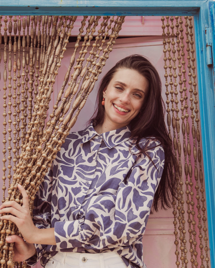 BLUSA DAIA NAVY FLOWERS