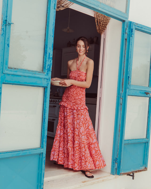 VESTIDO GARDA FUCSIA FLOWERS