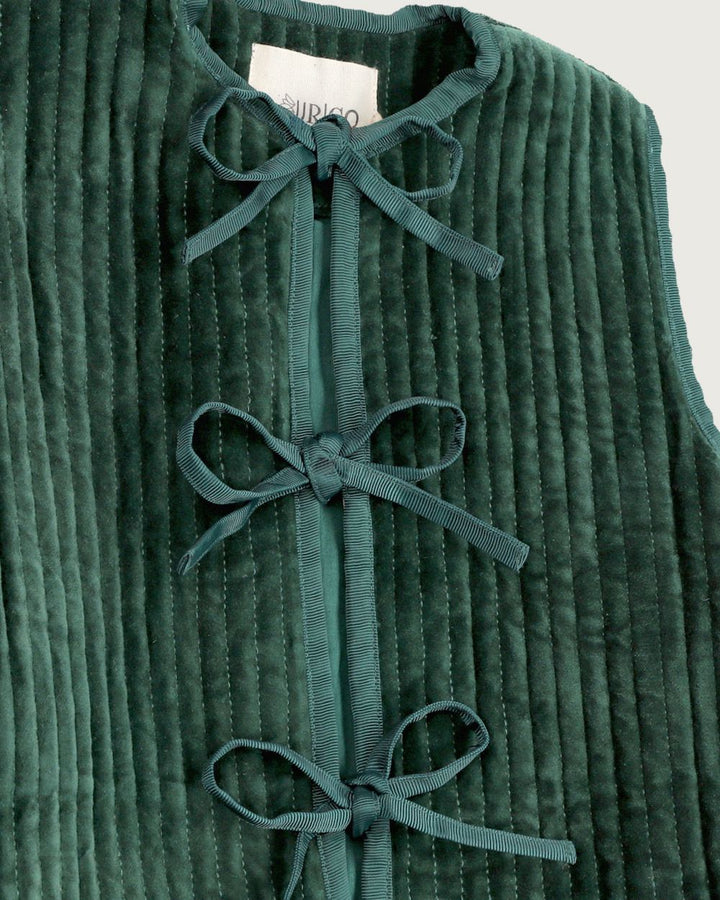 CHAQUETA BONNIE GREEN PETITE 100% VELVET