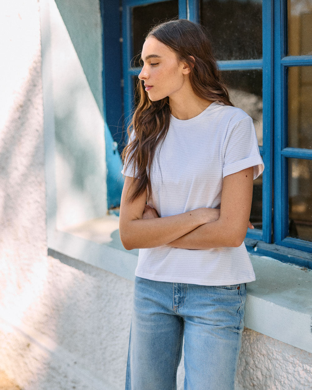 POLERA GRANADA LÍNEAS BRILLOS  PREVENTA